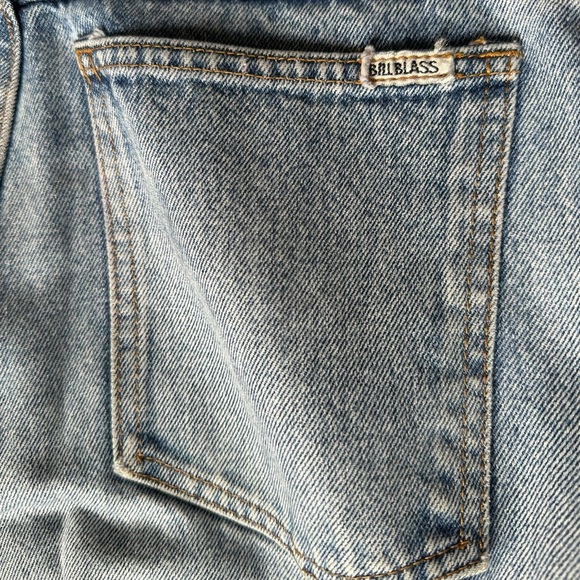 Vintage Bill Blass 80's Distressed High Waist Mom Pleated Jeans Size 10 - Picture 6 of 6